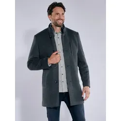 engbers Herren Mantel mit Inlet schwarz regular gemustert - 56