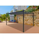 Gartenpavillon Pavillon Zelt Dach Metall Pergola LUXOR LIGHT 3x4m anthrazit