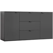 mokebo Sideboard oder Kommode Die Elegante TV Schrank oder Schubladenschrank in Anthrazit Schwarz