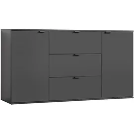 mokebo Sideboard oder Kommode Die Elegante TV Schrank oder Schubladenschrank in Anthrazit Schwarz