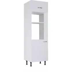 Backofenumbauschrank OPTIFIT "Cara", weiß, B:60cm H:211,8cm T:58,4cm, Schränke, geeignet für Einbaumikrowellengerät