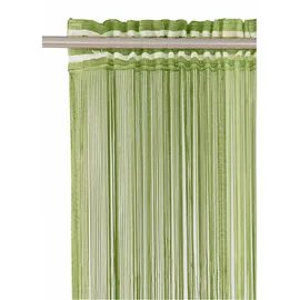 WECKBRODT Fadenvorhang WECKBRODT "Rebecca" Gr. 3, grün (grün, uni), B:98cm H:245cm, Polyester, Gardinen, Fadengardine, Insektenschutz, transparent, kürzbar, Store