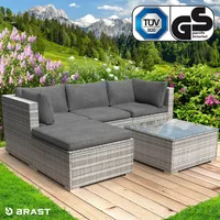 Gartenmöbel Poly Rattan Lounge Möbel ALU Garten Garnitur Sitzgruppe Sofa