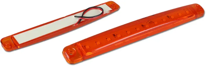 LED Seitenmarkierungsleuchte 12 LED 12-24V 170 mm, gelbe Farbe