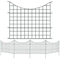 Clanmacy Gartenzaun Teichzaun GRÜN Garten Draht Gartenzaun Zaun Freilauf Teichschutzzaun 53 cm