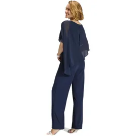Swing Jumpsuit mit Rundhalsausschnitt, Marine, 48