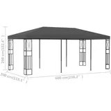 vidaXL Pavillon 3 x 6 m Anthrazit
