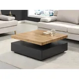 vente-unique - Couchtisch drehbar 1 Schublade - Anthrazit & - kyria