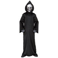Widmann S.r.l. Vampir-Kostüm Kinderkostüm 'Sensenmann mit holografischer Totenk schwarz 116