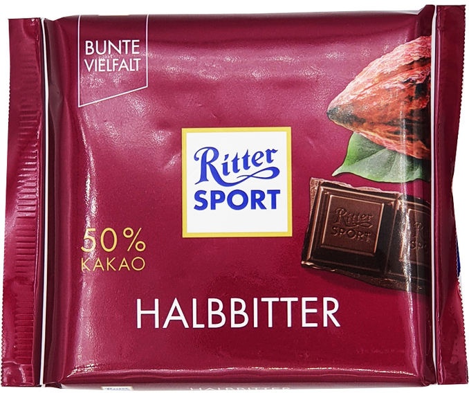 Ritter Sport 2 x Halbbitter Schokolade