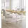 PRO.COM Esstisch 200 x 76 x 100 cm perlweiß/Wildeiche