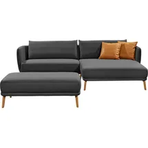 Schöner Wohnen Hocker Pearl 16% Baumwolle 79% Polyester 125 x 45 x 70 cm Grau
