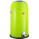 Wesco 184 631 Kickmaster Abfallsammler 33 Liter lemongrün 37.5 x 37.5 x 69cm (L/B/H), Edelstahl