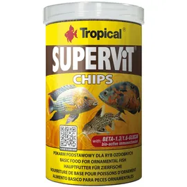 Tropical Supervit Chips Premium Hauptfutter für alle Zierfische 1 x 1 l