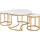 [en.casa] Couchtisch Christchurch 3er Set Marmoroptik, Weiß/Gold