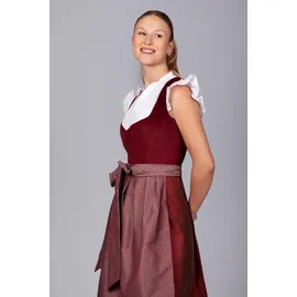 Edelnice Midi Dirndl Luise Samt rot 48