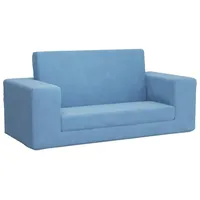 vidaXL Schlafsofa 2-Sitzer blau weich