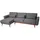 MCW Sofa MCW-J20, Couch Ecksofa, L-Form 3-Sitzer Liegefläche Schlaffunktion Stoff/Textil 280cm ~ anthrazit-grau