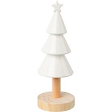 Creativ deco Dekobaum »Weihnachtsdeko«, aus Keramik und Holz, weiß