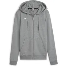 Puma teamGOAL Casuals Kapuzenjacke Damen 33 medium gray heather/white S