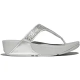 FitFlop Damen Lulu Crystal-Mix Toe-Post Sandale, Silber, 39 EU