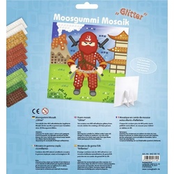URSUS Kinder-Bastelsets Moosgummi Mosaiken Glitter Ninja, Bastelset aus Moosgummi-Stickern, ca. 25x25cm