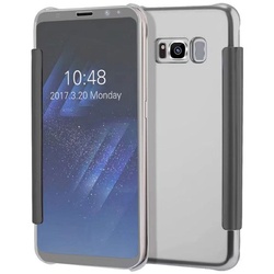 Flip-Cover für Galaxy A5 (2017) - Silber/Spiegelnd