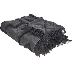 Kuscheldecke CHACK Baumwolle 220 x 240 cm Dunkelgrau