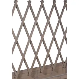 Dobar rollbares Hochbeet mit Rankgitter 79 x 28,5 x 130 cm Grau
