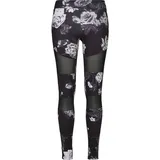 URBAN CLASSICS Ladies Tech Mesh AOP Leggings darkflower -