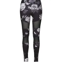 URBAN CLASSICS Ladies Tech Mesh AOP Leggings darkflower -