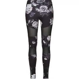 URBAN CLASSICS Ladies Tech Mesh AOP Leggings darkflower -