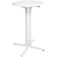 Beautissu Stehtisch Bellini, klappbar Ø60cm, Weiß, Metall, Rund, 60x110x60 cm, Esszimmer, Tische, Stehtische