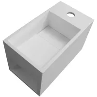 Bernstein - Wandwaschbecken PB2046 Mineralguss 33x18x20,5cm Weiß matt mit