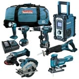 12tlg. MAKITA 18V Profi Akku Set +DMR107 +DJV181RM1J Stichsäge z zj y1j