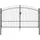 vidaXL Doppeltor 299,5 x 224,5 cm Grau/Stahl