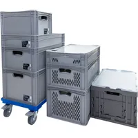Surplus Systems Eurobox B 60 x 40 x 12 cm, 21,4 L, durchbrochen, grau