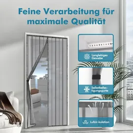 Sekey Insektenschutz-Tür 90 x 210 cm Grau
