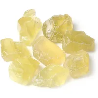 luxuskollektion Citrin Rohsteine Premium Naturstein 4 Stück Set gelb