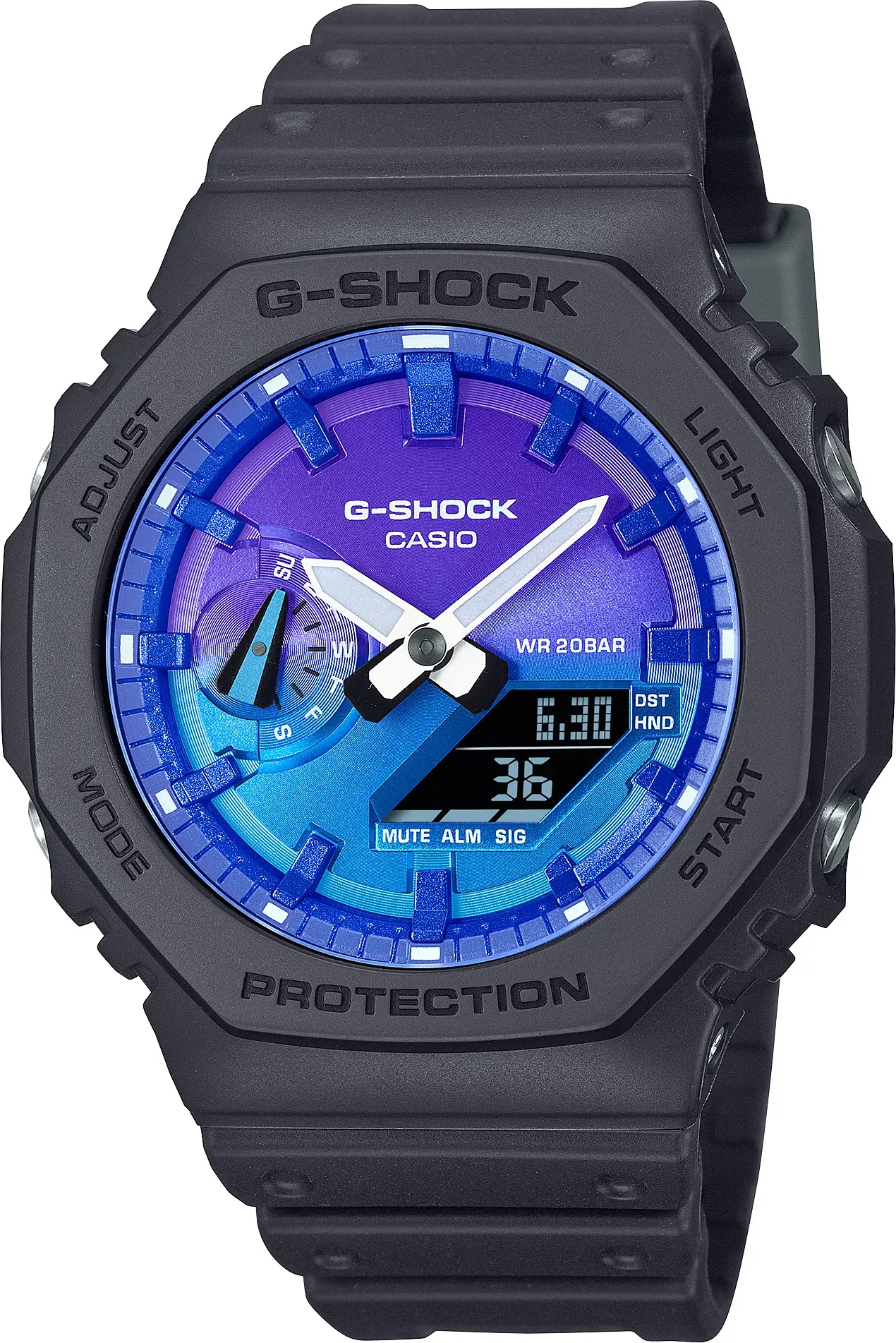 G-SHOCK Uhr GA-2100FL-1A by CASIO | Schwarz