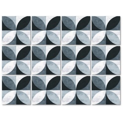 K&L Wall Art Fliesenaufkleber »Kreis-Blumen«, selbstklebend