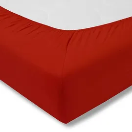 Estella Spannbettlaken Feinjersey 140 x 200 - 160 x 200 cm rot