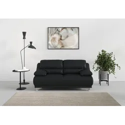 2-Sitzer COTTA "Maranello", schwarz, B:180cm H:86cm T:93cm, 100% Echtleder, Sofas