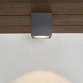 LUCANDE LED Außen-Deckenleuchte Aluminium 10x10 cm 1 x 5 W grau