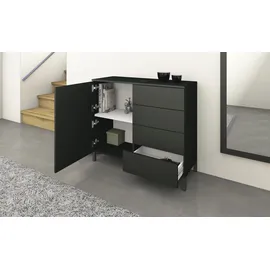 borchardt Möbel Garderoben-Set 3 Stk. 133 x 35 x 160 schwarz