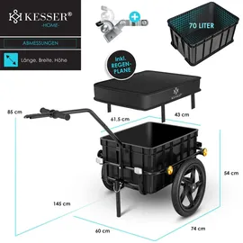 Kesser Fahrradlastenanhänger schwarz