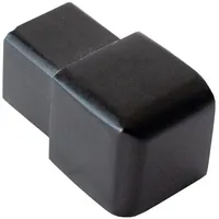 Dalsys Endstück für Fliesenschiene Quadratprofil Aluminium (eloxiert), Schwarz Eckstücke