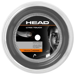 Head Lynx Touch Reel Tennis-Saite, Transparent Schwarz, 1.30 mm - 16 g
