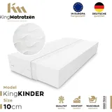Kindermatratze KingKINDER 90 x 200 x 10 cm aus hochwertigen Kaltschaum I Rollmatratze mit waschbarem Bezug - Weiß