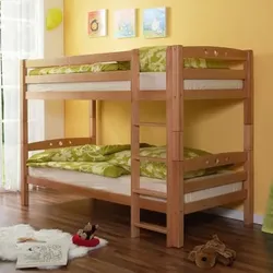TiCAA Etagenbett Lupo R natur, 90x200 cm